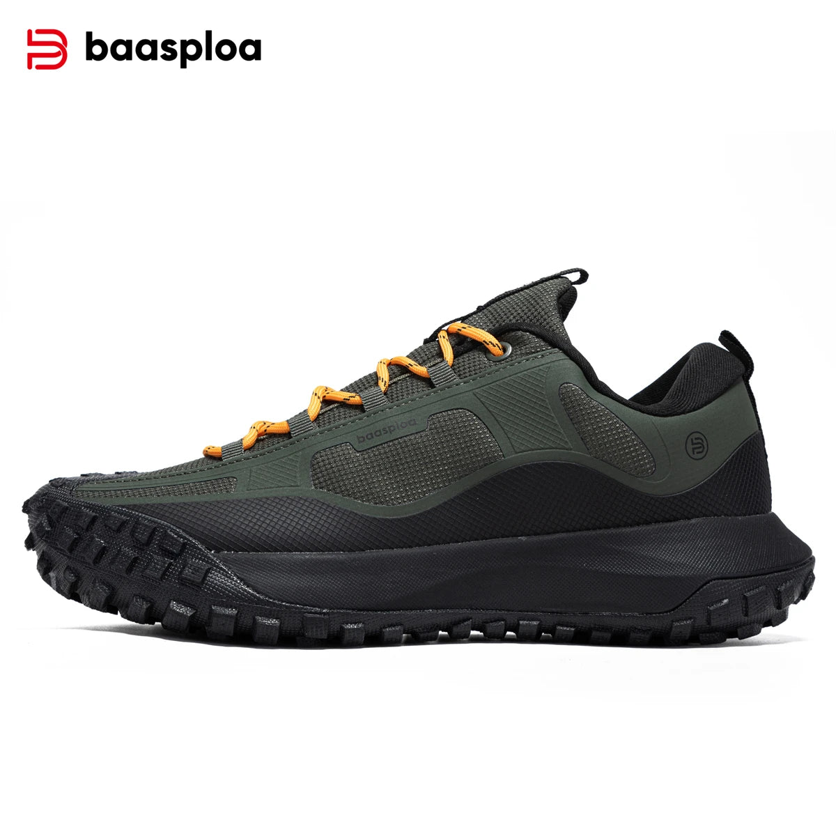 Baasploa Men Hiking Sneakers Outdoor Fashion Lightweight Breathable Shoes Male Casual Anti-Skid Wear-Resistant Climbing Shoes