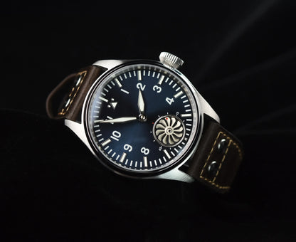 Hruodland 2025 new pilot ST3620 men's manual mechanical watch 43MM sapphire waterproof 10Bar BGW-9 retro reloj hombre
