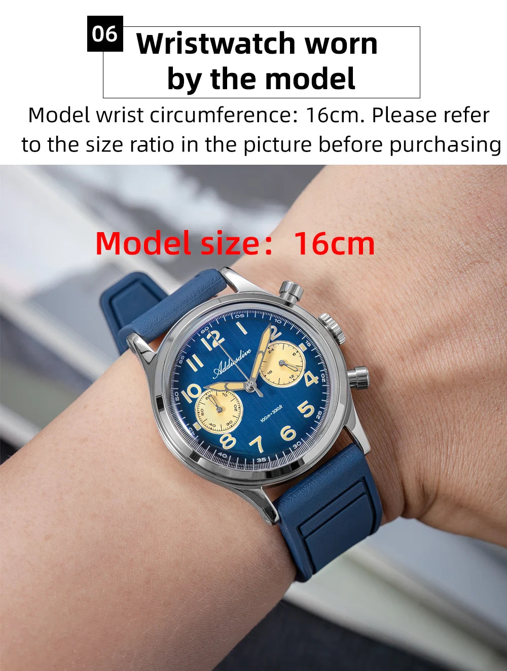 ADDIESDIVE Hot Sale Watch For Men VK64 Chronograph 10Bar Waterproof AD2516 Super Luminous Bubble Mirror Glass Quartz Steel Watch