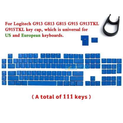 Tecla texturada antiderrapante transparente retroiluminada G915 913 TKL G815 G813, compatível com teclado mecânico Logitech