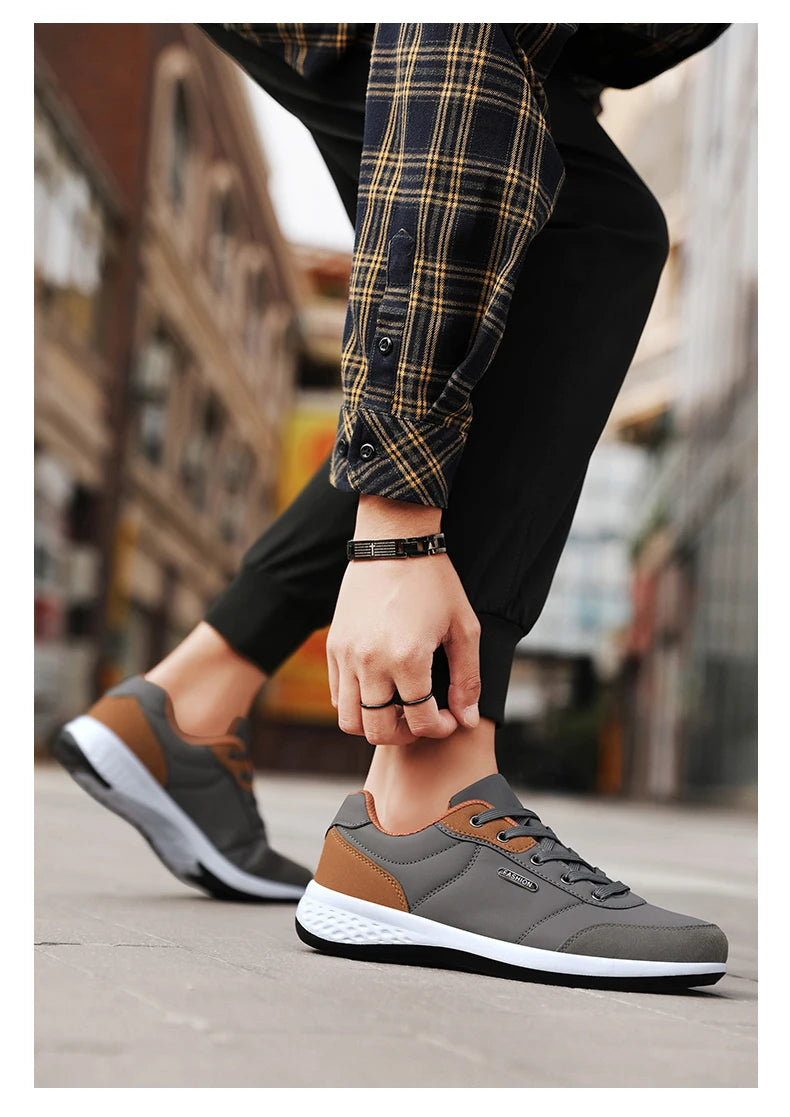 Pantofi din piele pentru bărbați Balan – Adidași la modă, pantofi sport, adidași respirabili pentru bărbați, încălțăminte antiderapantă, pantofi de vacanță pentru bărbați