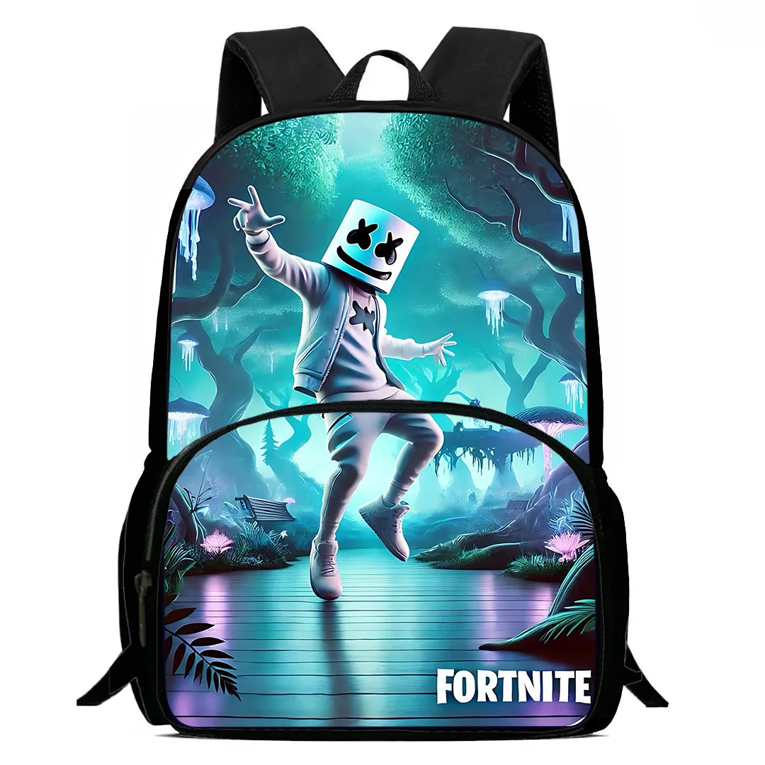 Hot Game Child Backpacks Lunch Bag Pencil Case Pupil Large Capacity School Bags Design-F-FortniteS For Boy Girl Best Gift