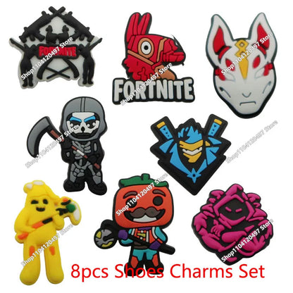 Fortnite Anime Games Figure Model PVC Dolls 8pcs/set Figure Toys Trooper Figurine Anime Collection Kids Fans Birthday Xmas Gifts