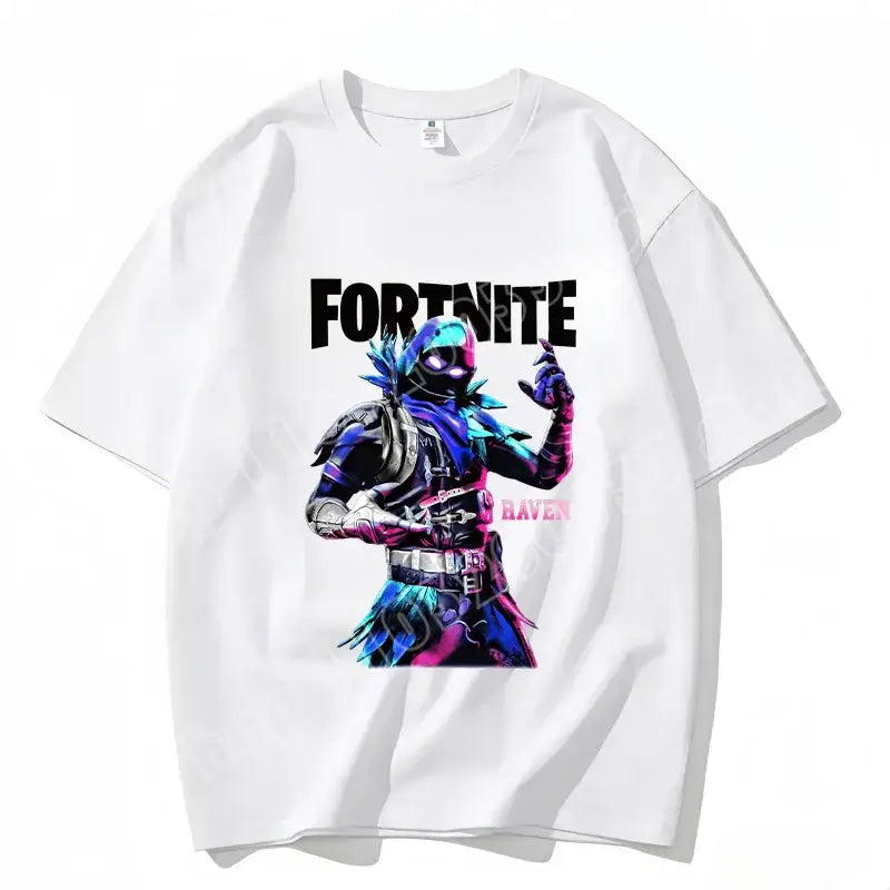 Fortnite Crew Neck T-Shirt Unisex Adult Game Dance Fashion New Pure Cotton Short Sleeve Tops Perfect for Casual Wear Vacations