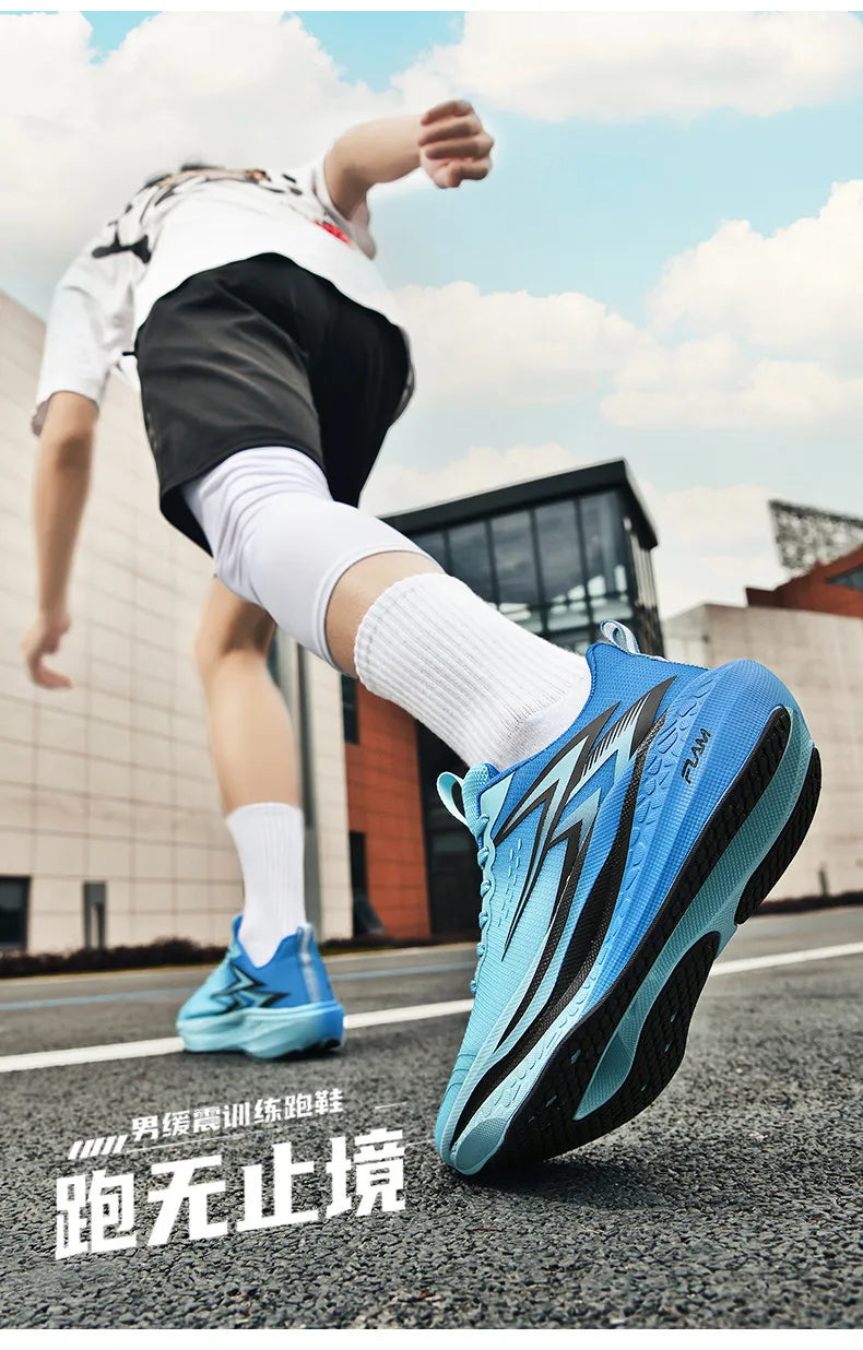 Ténis de corrida com placa de carbono para maratona, para homem e mulher, desportivos, respiráveis, leves, confortáveis e antiderrapantes