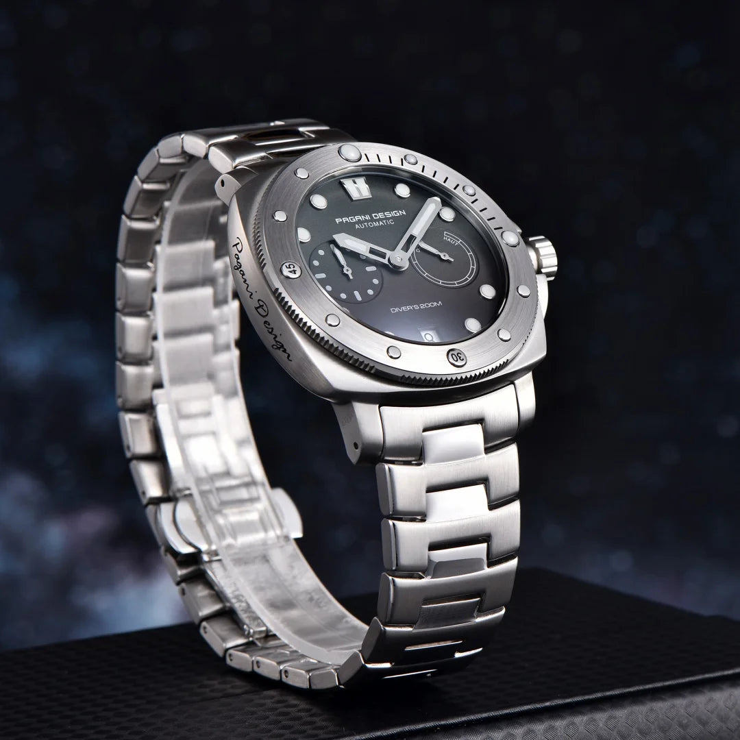 PAGANI DESIGN Men's Watches New Diver Automatic Mechanical Watch Sapphire Stainless Steel Sport 20 Bar Clock