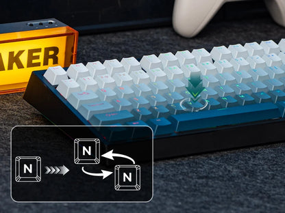 Teclado mecânico magnético EPOMAKER G84 HE 75% ANSI US Layout Gasket com fio/BT/2.4Ghz sem fios, efeito Hall, polling 8K e 8000mAh