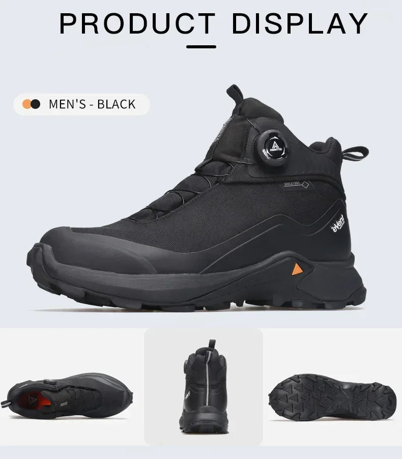 Pantofi din piele HUMTTO pentru bărbați, pentru iarnă, camping și activități în aer liber, pantofi sport pentru bărbați, bocanci de trekking respirabili, adidași antiderapanti pentru drumeții