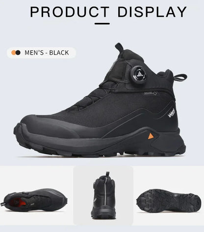 Pantofi din piele HUMTTO pentru bărbați, pentru iarnă, camping și activități în aer liber, pantofi sport pentru bărbați, bocanci de trekking respirabili, adidași antiderapanti pentru drumeții