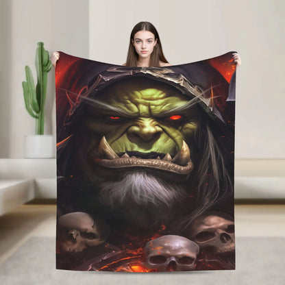 WOW World of Warcraft Flannel Blankets Winter  Soft Warm Throw Blanket for Children Outdoor Novelty Bedspread Sofa Bed Cover