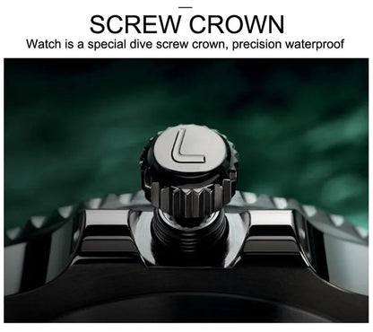 LOREO Original Men's Business Watch 20ATM Waterproof Wristwatch Top Brand Casual Sport Seagull Automatic Mechanical Watch Men