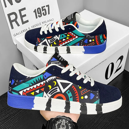 YRZL skateboard shoes for men, canvas sneakers, casual breathable walking shoes, lightweight flat shoes, street trend sport shoe