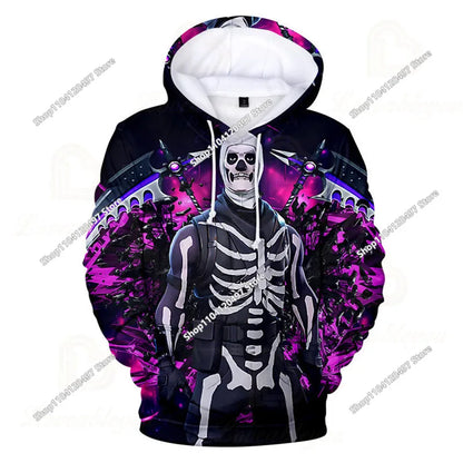Game Fortnite Hoodies Teenager Boys Hoodie Kids Sweatshirts Cartoon Leisure Outwear Children Cosplay Pullovers Streetwear Gift