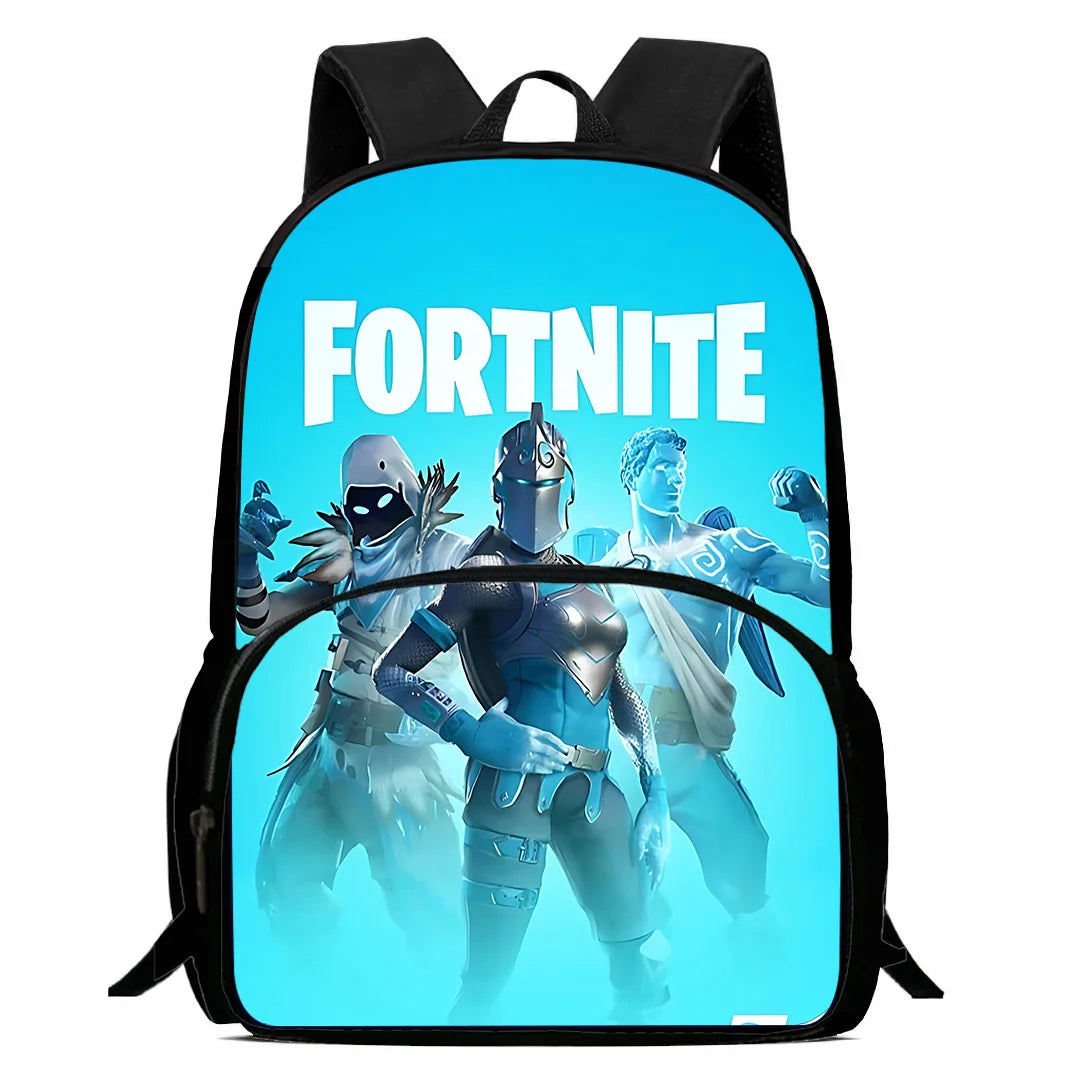 Hot Game Child Backpacks Lunch Bag Pencil Case Pupil Large Capacity School Bags Design-F-FortniteS For Boy Girl Best Gift