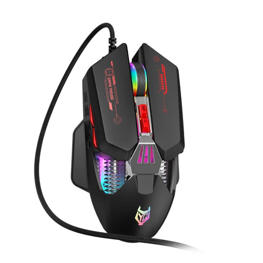 1K Hz Gaming Mouse Wired APAYADO T4 RGB Mouse with Ultra-light Cord 60IPS, 12800DPI for Laptop/Computer