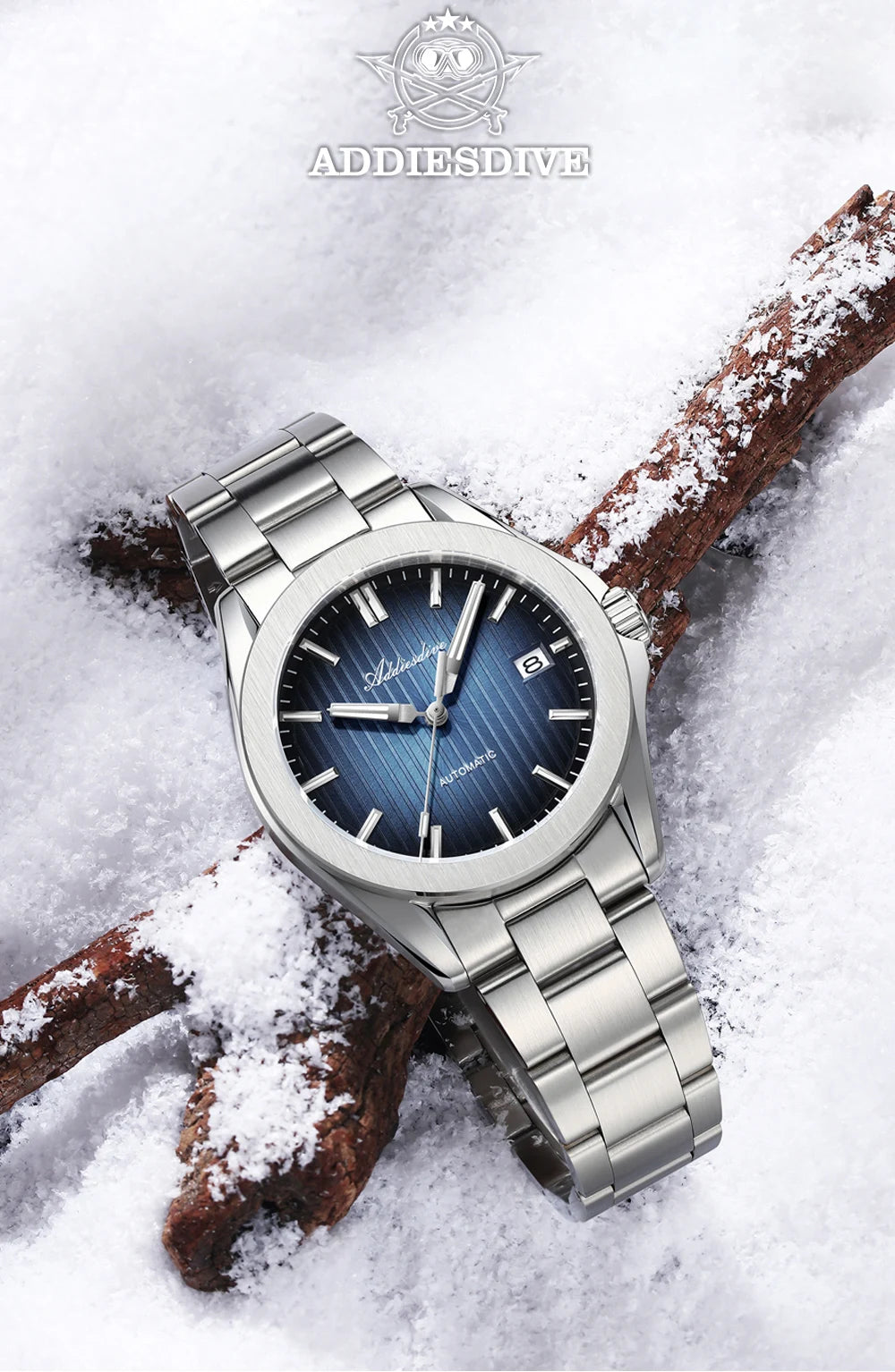 ADDIESDIVE Luxury Men's Automatic Watch Sapphire Glass Japan 8215 Mechanical Watch BGW9 Super Luminous Men Analog Watches AD2533