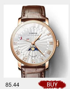 Luxury Brand Switzerland LOBINNI Perpetual Calendar Automatic Mechanical Men's Watches Sapphire Multi-function Clock L13019-8
