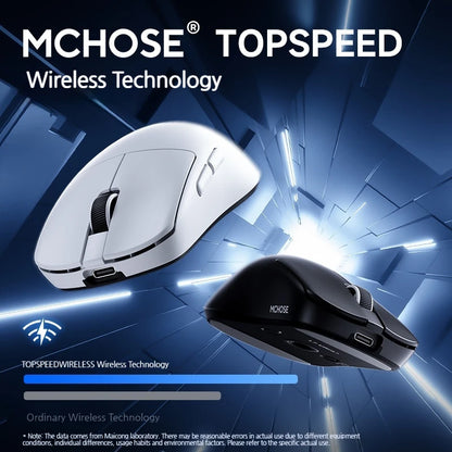 MCHOSE L7 Ultra+ Medium Large håndmus til gaming, e-sport, PAW3950, trådløs med tre tilstande, let kontormus med dual-drive til computer