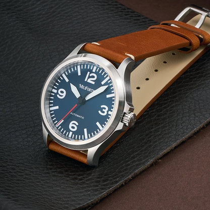 Milifortic M096 Men's Pilot Watch Large Arabic Numerals Military Style NH38 Auto Watch BGW9 Luminous 100M Waterproof Field Watch