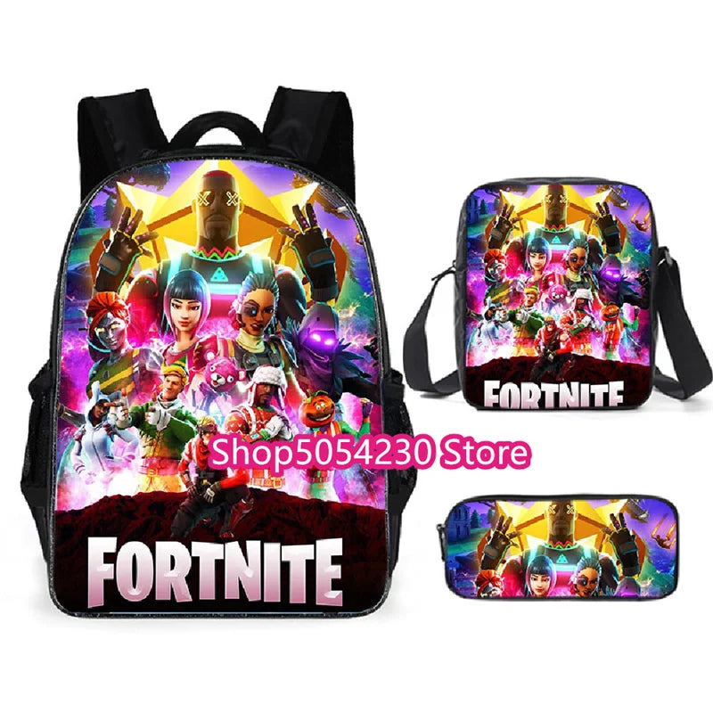 Fortnited 3-teiliges Rucksack-Set für Jungen – Victory Game, 16 Zoll, wasserabweisender Vorschul-Rucksack, cooler Grundschulrucksack