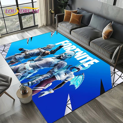 2025 Games 3D F-Fortnite Cartoon Carpet Rug for Living Room Bedroom Home Sofa Decoration,Kids play Area Rug Non-slip Floor Mat