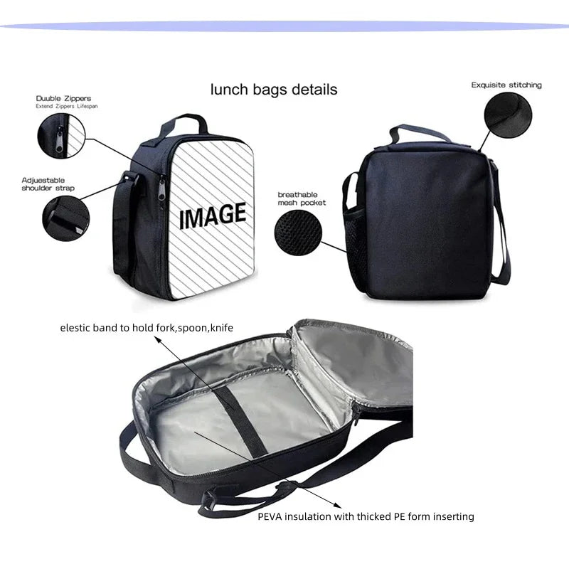Hot Game Design Child Backpacks F-FortniteS Lunch Bag Pencil Case Pupil Large Capacity School Bags For Boy Girl Best Gift