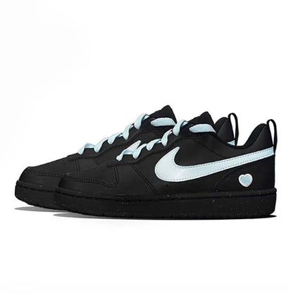 Custom Sneakers Nike Court Borough Retro Black Warrior Splash Ink Galaxy Dream Women's Skate Shoes