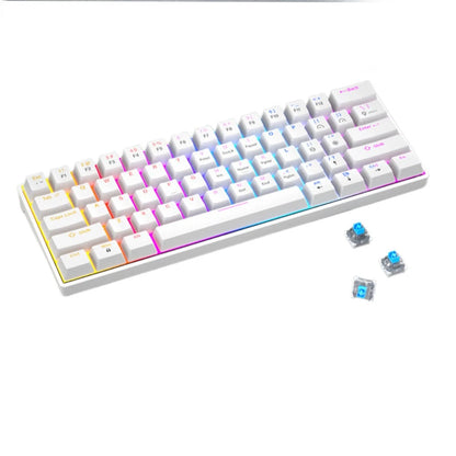 Wired Mechanical Gaming Keyboard 60 White Keyboard Office All White Mechanical Keyboard Teclado Blanco Gamer