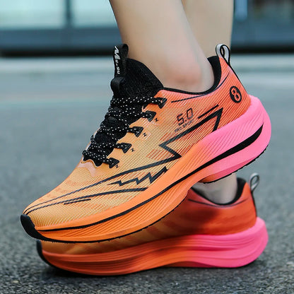 Men's Sports Running Shoes, Casual Marathon, Lightweight, Comfortable Women's Athletic Non-Slip Walking Sneakers, Outdoor Couple Shoes