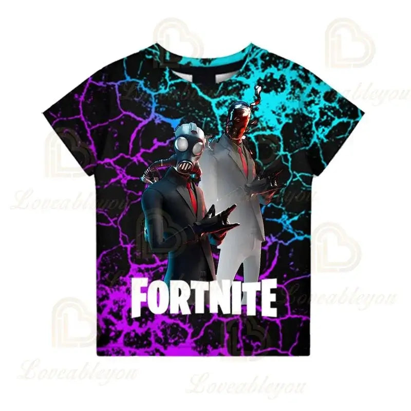 Fortnite Boys T-shirt Kids Tops Summer Children Clothes 3D Funny Battle Royale Game Graphics T-Shirt Toddler Girls Top Tee