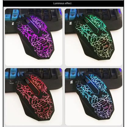 Mouse da gaming cablato USB 2400 DPI con retroilluminazione LED, mouse professionale per gamer, ergonomico, per PC, laptop e MacBook