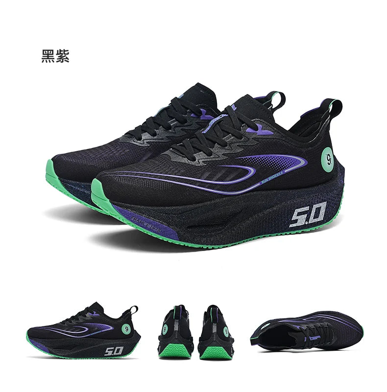 Unisex 2025 Full Carbon Plate Running Shoes Professional Marathon Racing Lightweight Bounce Cushion Breathable Sports Sneakers