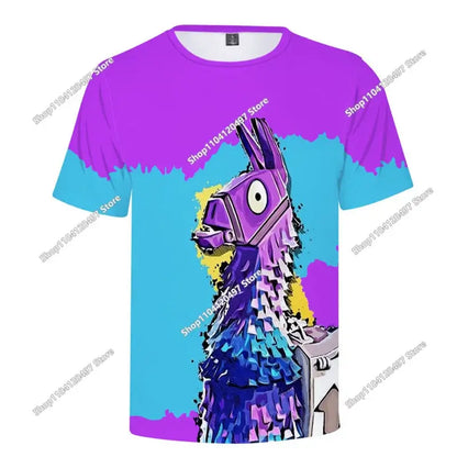 T-shirt 3D Halloween Peely per ragazzi e ragazze, maglietta natalizia Fortnite, Battle Royale Streetwear per bambini, Victory Game, T-shirt da uomo, abbigliamento