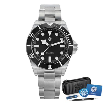 Watchdives WD1969 Pro 38mm Quartz Watch VH31 Sweep Seconds Movement 20Bar Waterproof BGW9 Blue Luminous Sapphire Glass Watches
