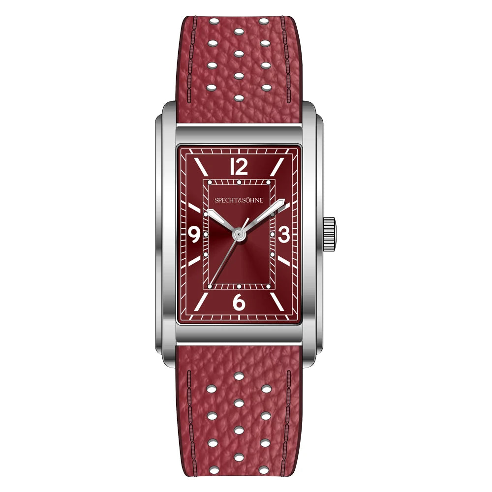 Specht & Söhne Neue modische 28MM quadratische Uhr für Herren, VH31-Uhrwerk, Sportuhr, blau, Edelstahl, Saphirglas, wasserdicht