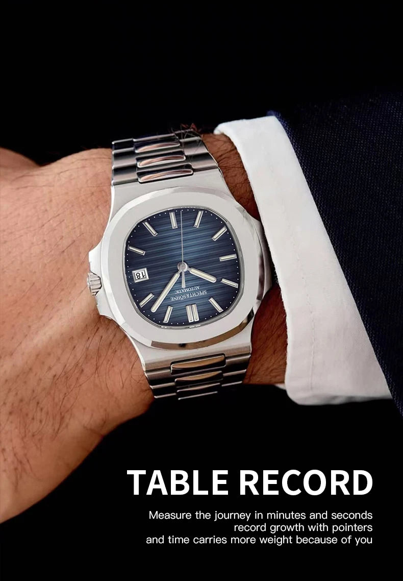 2025 Specht&Sohne New Hot Selling Men's Automatic Mechanical Watch Sapphire Crystal Stainless Steel Sports Watch Waterproof 50M