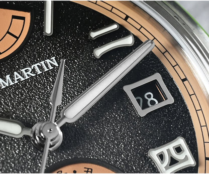 San Martin 39mm Miyota 9132 Power Reserve Display Men's Luxury Sport Watch Automatic Mechanical Waterproof Original Design SN0144