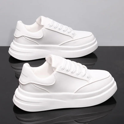 Zapatos blancos pequeños para pareja, zapatos de hombre, zapatillas deportivas de mujer, zapatillas de hombre, zapatillas deportivas informales con aumento de altura en el interior