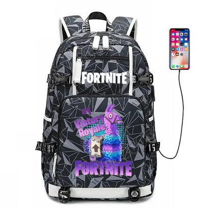 Fortnite Game Print Student Backpack Boys Girls Large Capacity School Bag Waterproof Lightweight Durable Bookbag Birthday Gift