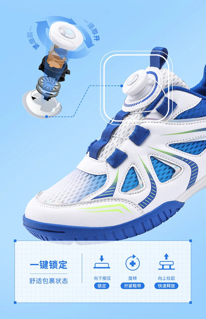 Table Tennis Shoes Couples' Lightweight Sports Badminton Shoes Non-Slip Outdoor Men's Breathable Competition Training Sneakers