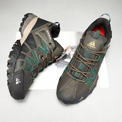 HIKEUP Sneakers traspiranti, ammortizzate e antiscivolo - Scarpe da trekking da uomo - Scarpe da corsa e trekking - Scarpe da montagna per attività all'aperto da uomo