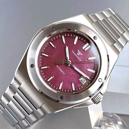 Tandorio 200M Diving 40mm Black White Shell Dial Lume NH35 Automatic Men Watch Sapphire Glass Stainless Steel Bracelet 2025