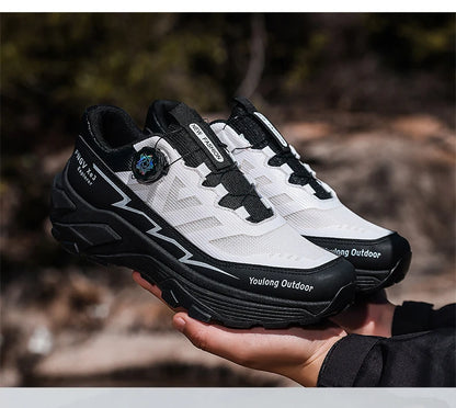 Zapatillas de senderismo transpirables para hombre — Hebilla giratoria, suela antideslizante