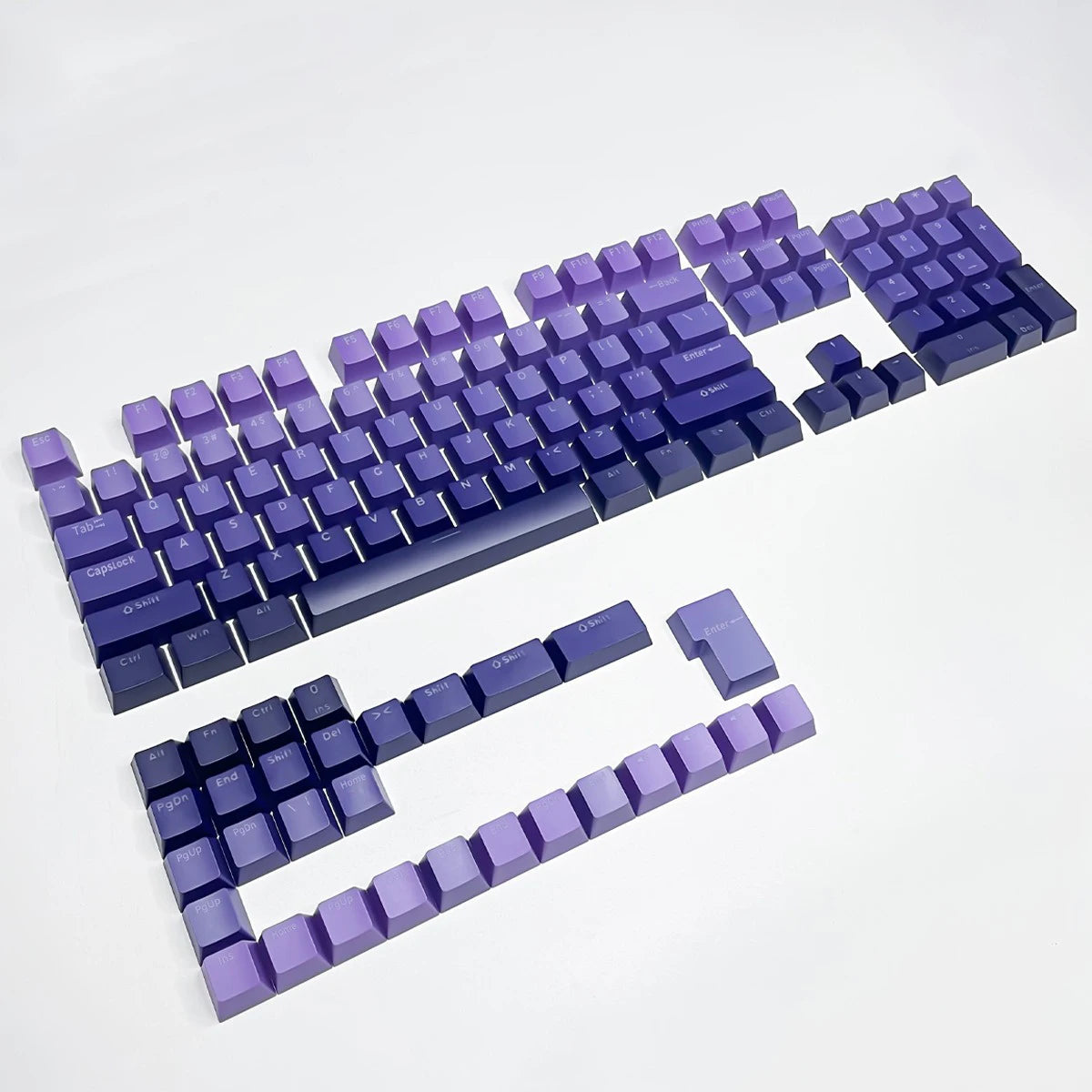 132 Keys OEM Profile Gradient backlit RGB Keycaps For Cherry MX Switch Mechanical Gamer Keyboard PBT Keycap ISO Layout Key caps
