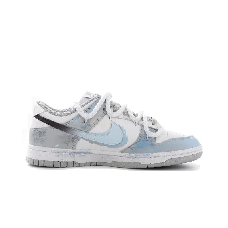 Individuell gestaltete Sneaker: Nike Dunk Cyberpunk Graffiti Gradient Blended Artistic Low-Top Unisex-Skateschuhe