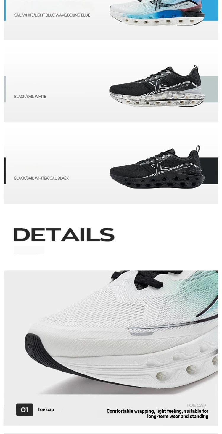 Xtep Reactive Coil 11.0 running shoes for men, summer sports shoes, shock absorption rebound soft sneakers 976219110026