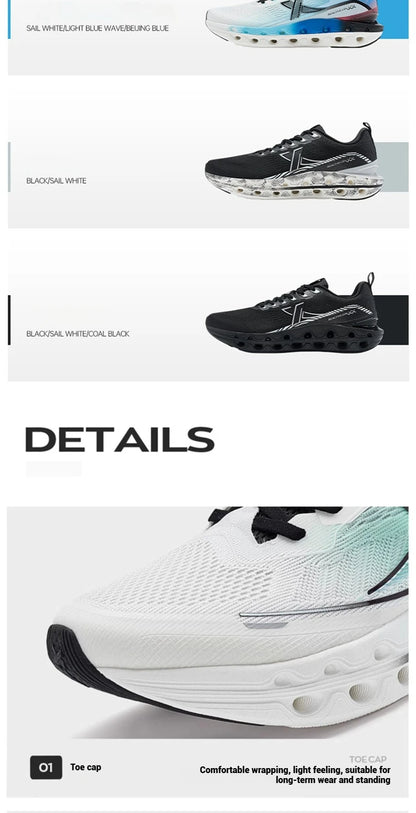 Xtep Reactive Coil 11.0 running shoes for men, summer sports shoes, shock absorption rebound soft sneakers 976219110026