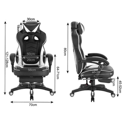 WOLTU Gaming Chair Office Computer Chair Desk Racing Chair Sports Seat with Headrest Lumbar Cushion with Footrest