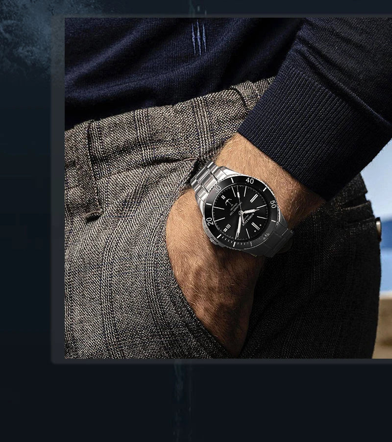 NORTH EDGE ANCHOR 42MM Men Mechanical Wristwatch Luxury Sapphire Glass MIYOTA 8215 Automatic Watches 10bar Waterproof Watch Men
