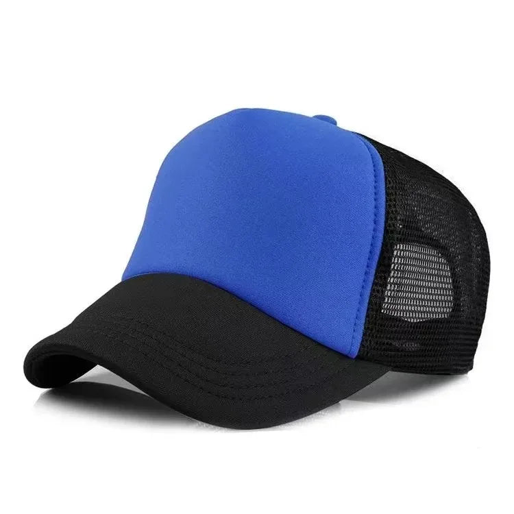 Unisex Cheaper 5 Panel Trucker Hat For Adult Summer Net Baseball Cap Men Women Blank Mesh Adjustable Sun Hat Visor